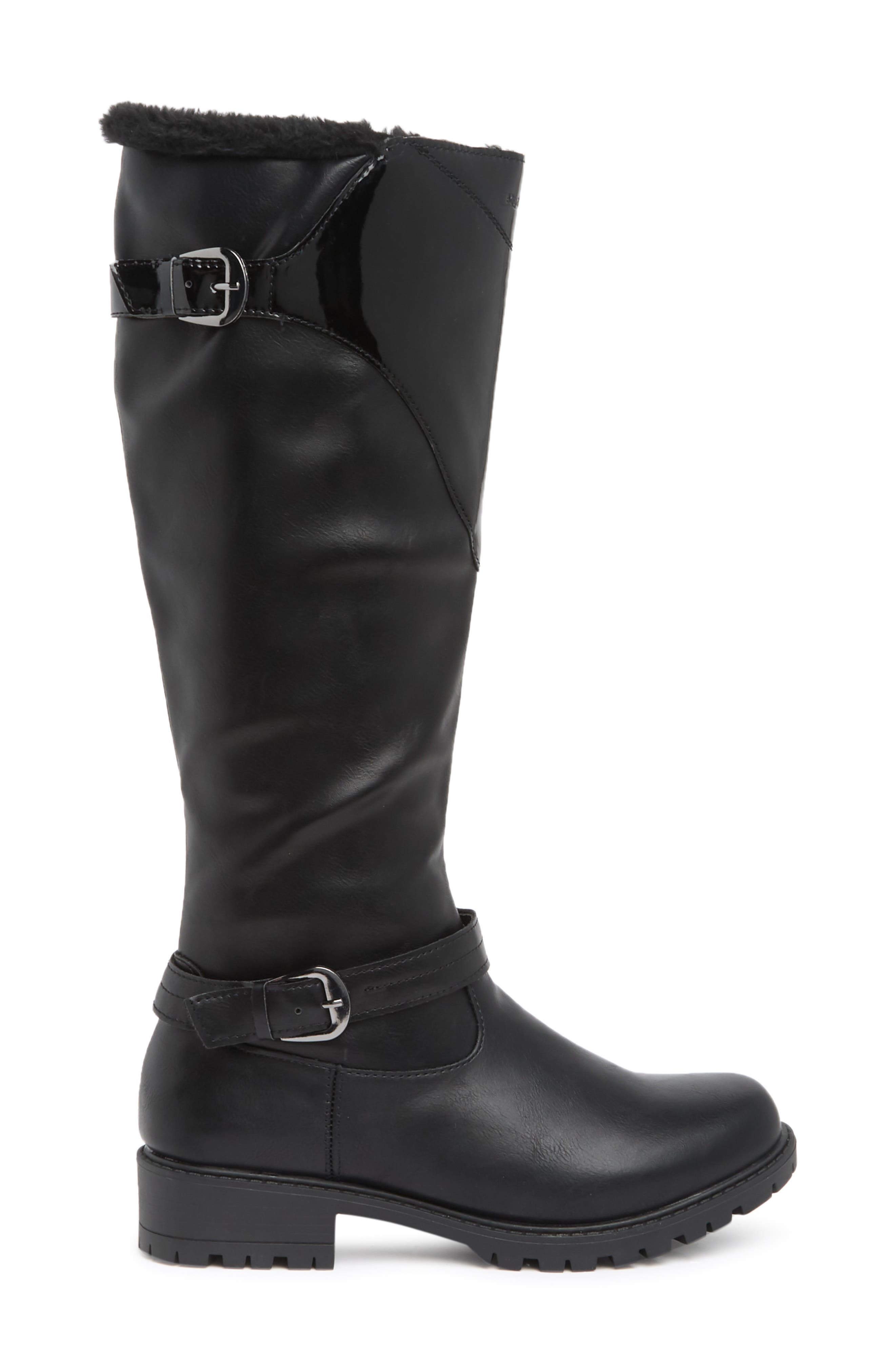 AQUATHERM BY SANTANA CANADA Jewel Faux Fur Lined Knee High Boot, Alternate, color, Black