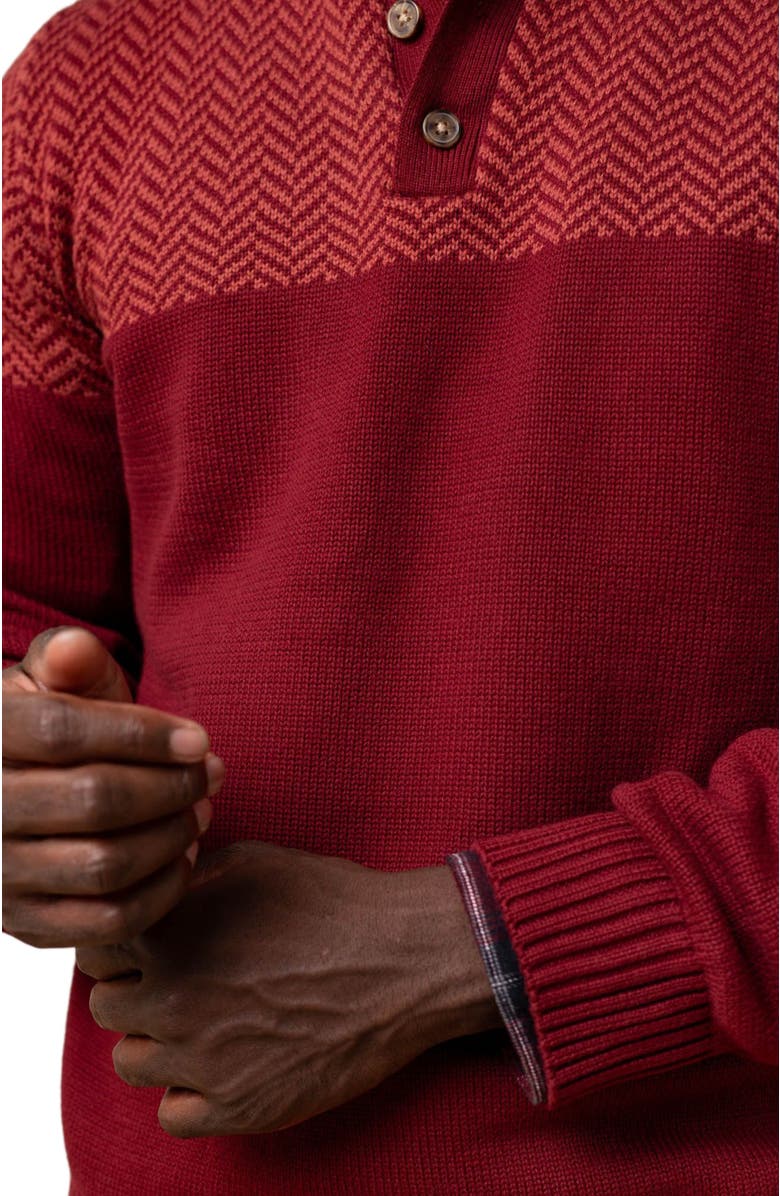Hope & Henry Men's Organic Mock Neck Button Sweater, Alternate, color, 