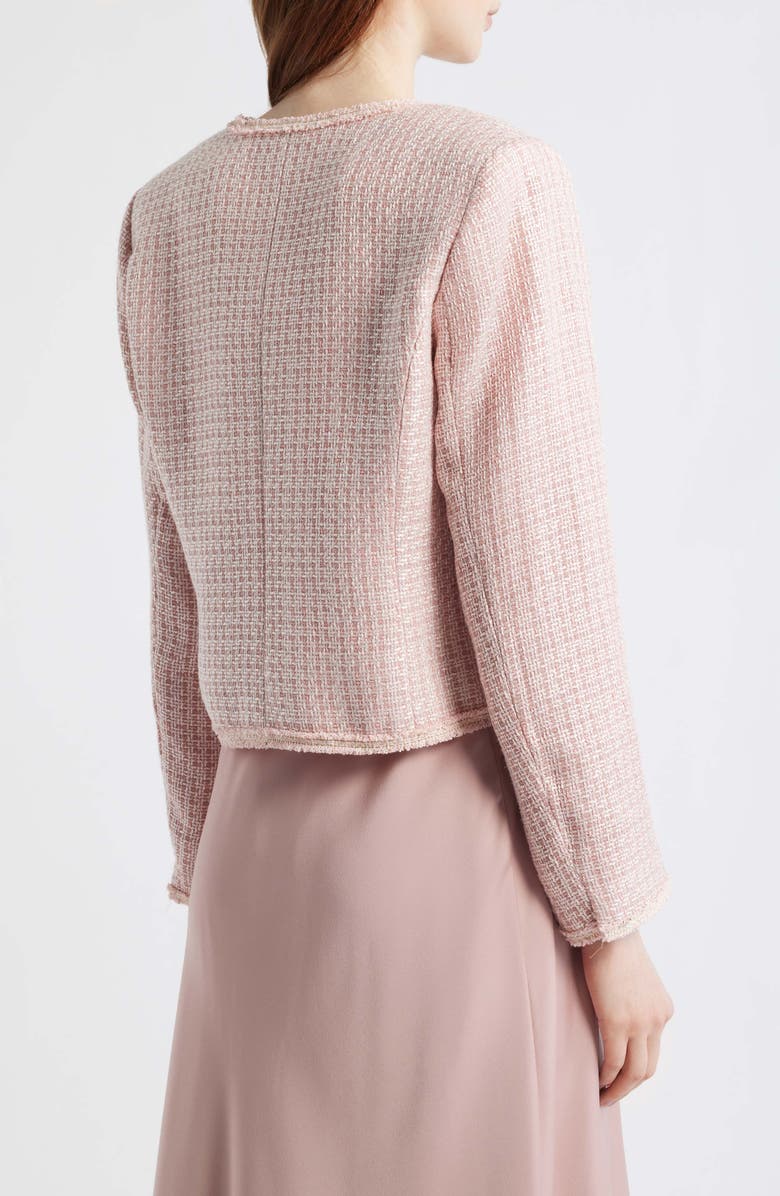 Tahari ASL Bouclé Jacket, Alternate, color, Slipper Pink