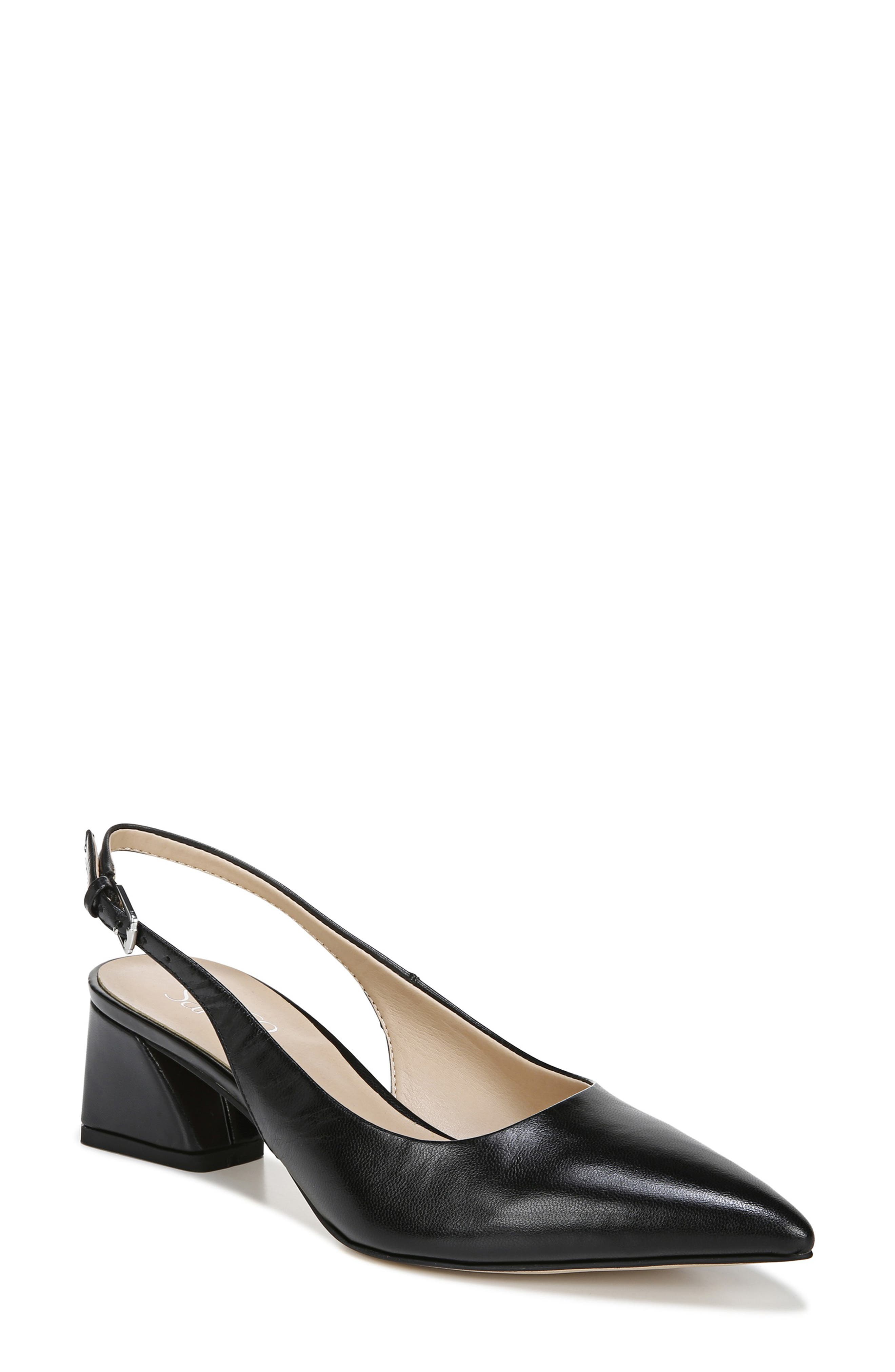 Franco Sarto Racer Slingback Pointed Toe Pump, Main, color, Black