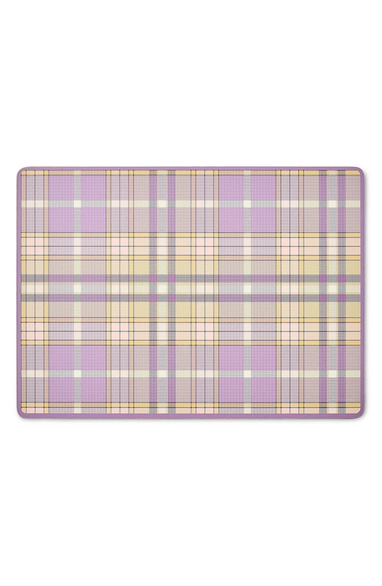 MACKENZIE CHILDS Set of 4 Tartan Violet Check Cork Back Placemats, Alternate, color, Violet
