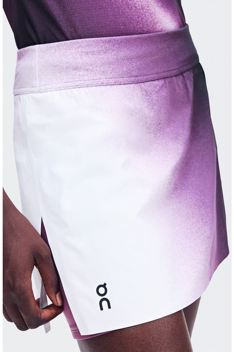 Court Split Swing Performance Skirt, Alternate, color, WHITE/ CASSIS
