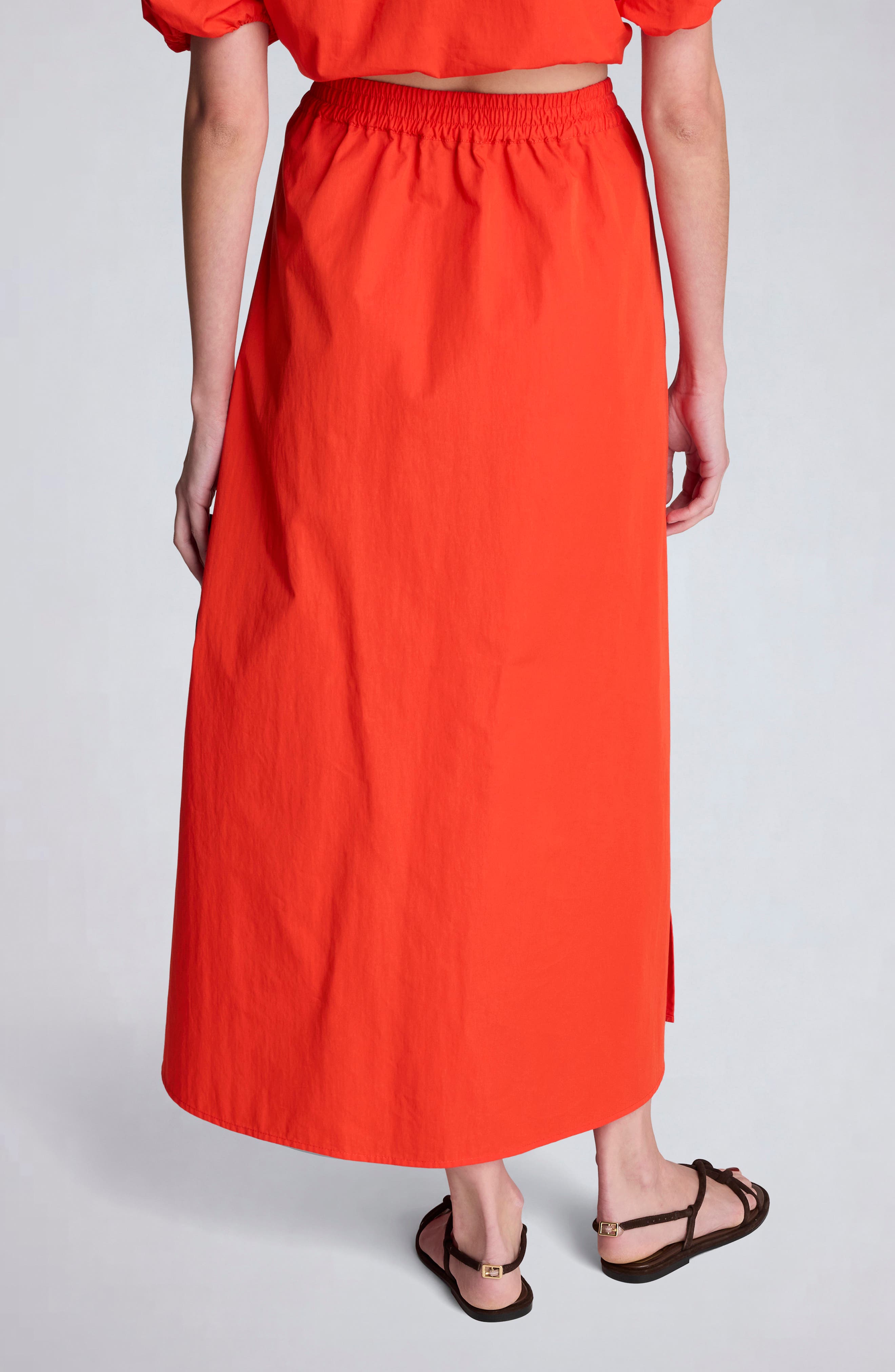 Pull On Flare Cotton Blend Maxi Skirt - image 2