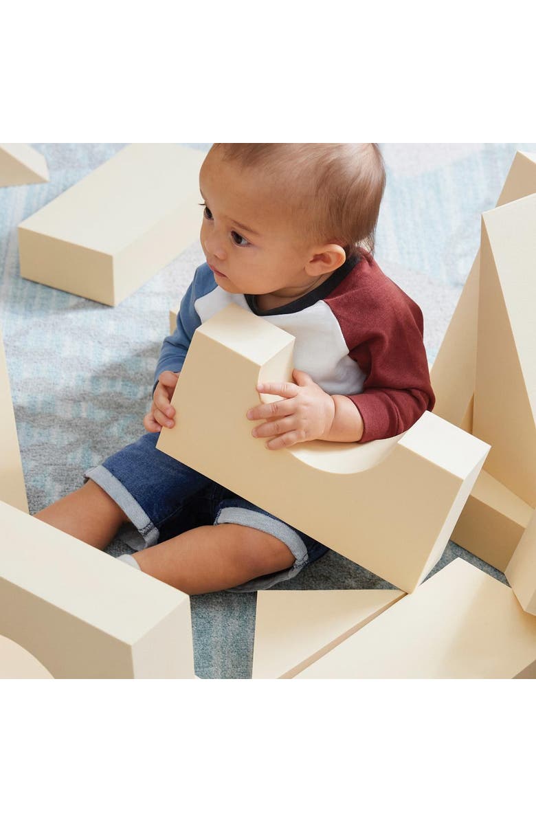 Kaplan Early Learning Company Jumbo Foam Blocks - Natural - 36 Pieces, Alternate, color, Beige