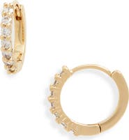Nordstrom Crystal Huggie Hoop Earrings