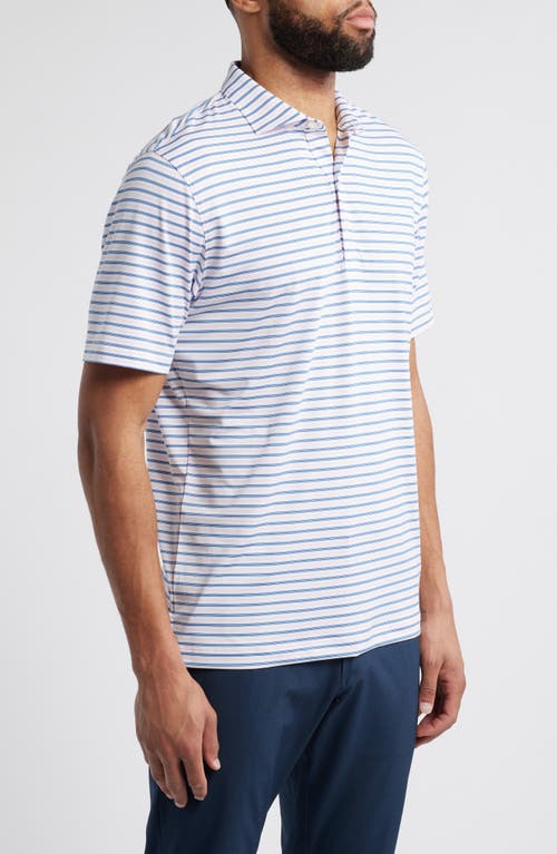 Johnnie-o Bronte Stripe Prep-formance Golf Polo In Porto Pink