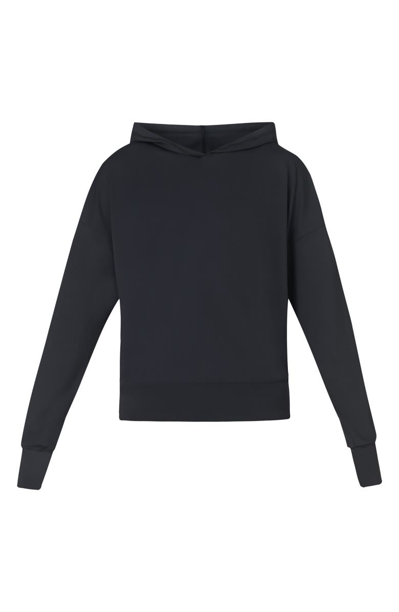 Sweaty Betty All Day Side Stripe Hoodie, Alternate, color, Black Taupe