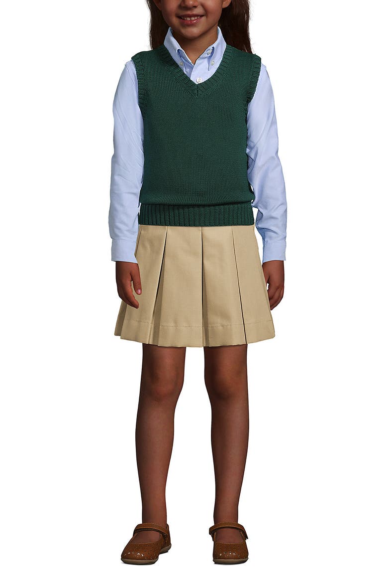 School Uniform Kids Cotton Modal Sweater Vest, Main, color, Evergreen