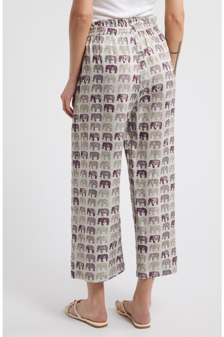 Print Tie Waist Crop Wide Leg Pants, Alternate, color, MULTI