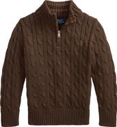 Polo Ralph Lauren Kids' Cotton Cable Half Zip Sweater