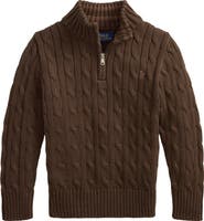 Polo Ralph Lauren Kids' Cotton Cable Half Zip Sweater