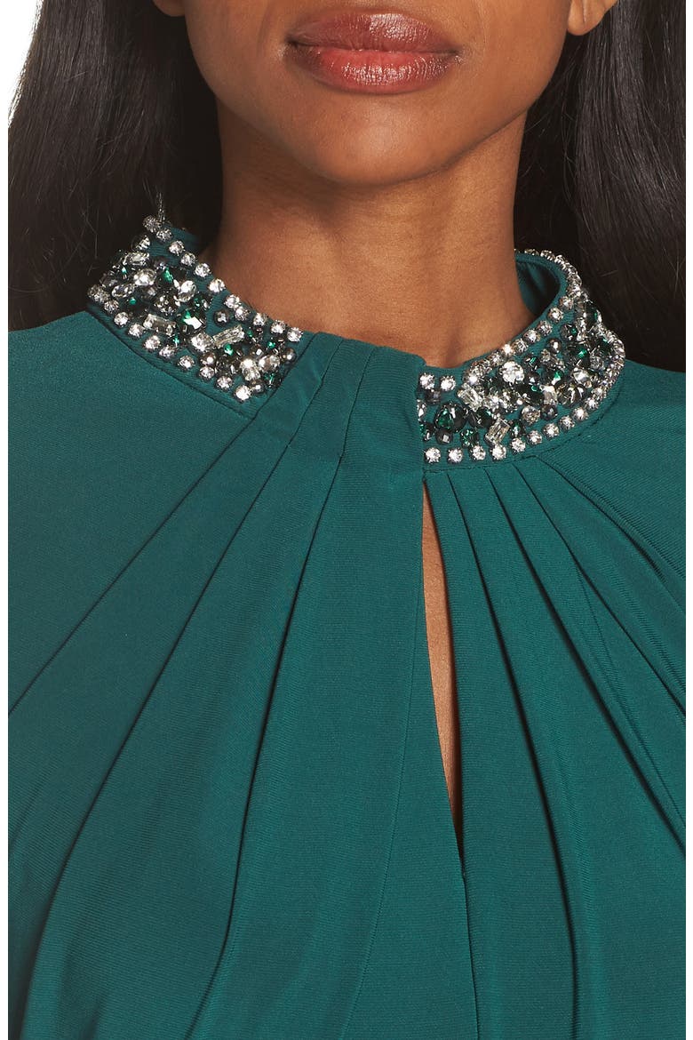 Cap Sleeve Gown, Alternate, color, HUNTER