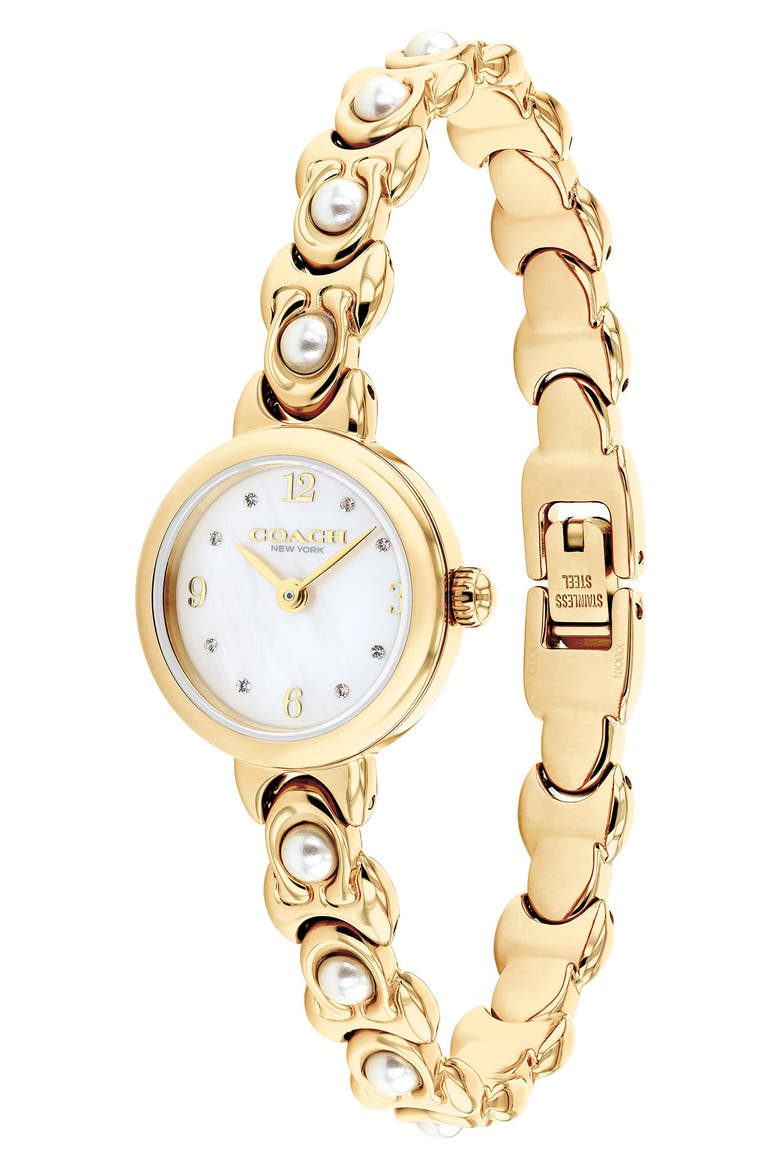 Iris Bangle Watch, 22.5mm, Alternate, color, GOLD