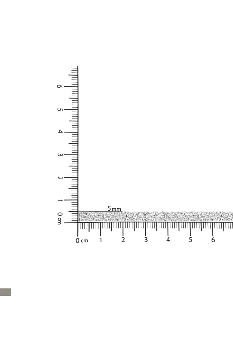 Haus of Brilliance Silver 2.0 Cttw Lab Grown Diamond Illusion-Set Miracle Plate Tennis Bracelet, Alternate, color, White