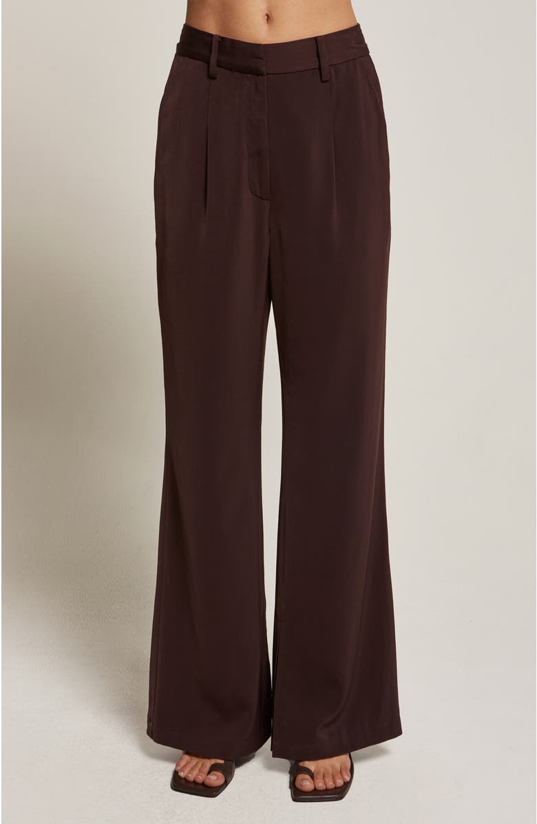 CRESCENT Silky Wide Leg Trousers, Main, color, Merlot
