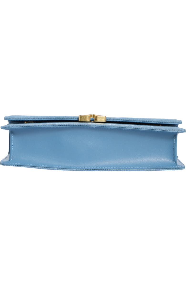 Off-White East/West Jitney Top Handle Denim Satchel, Alternate, color, Light Blue