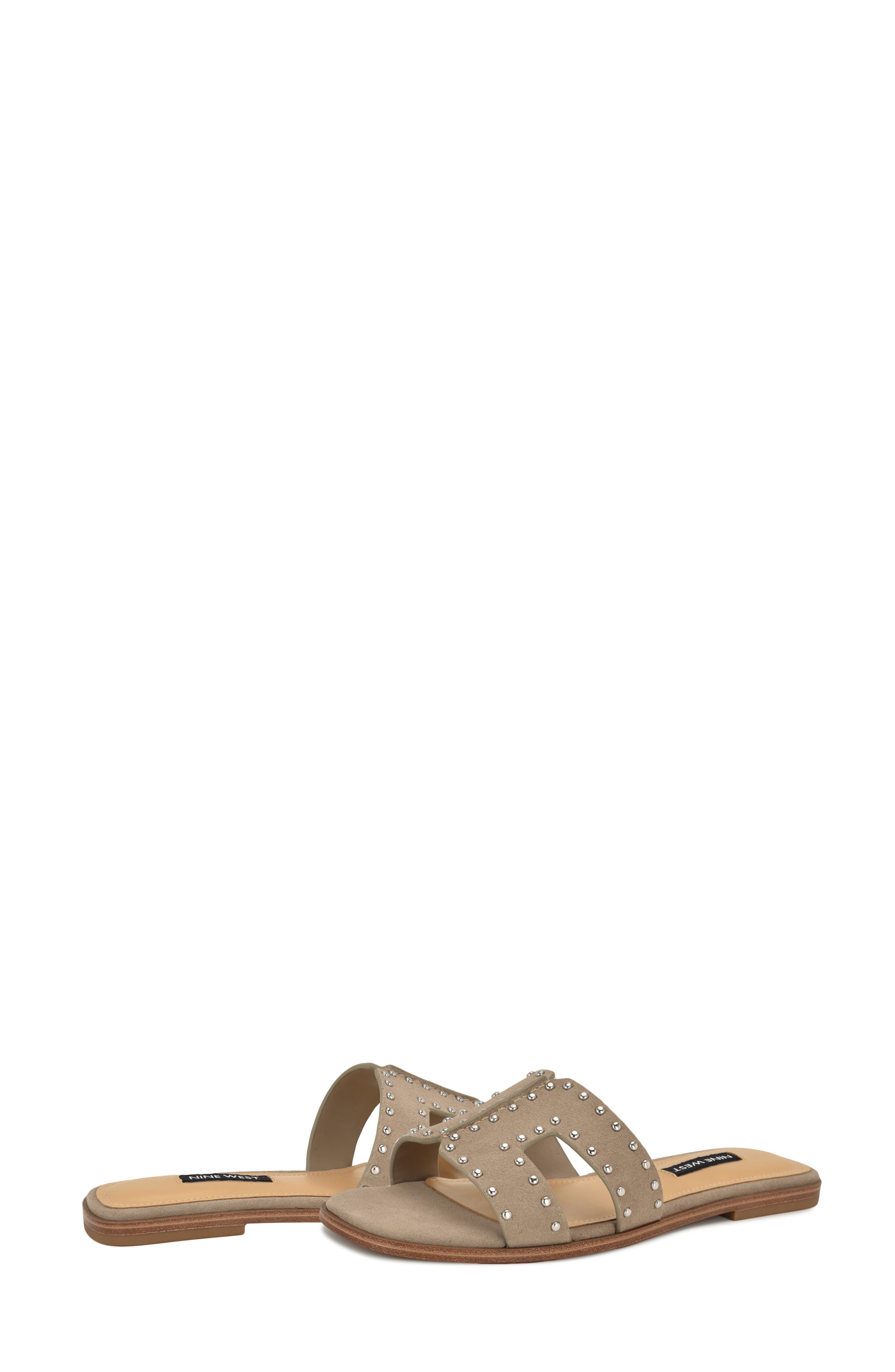 Nine West Giny Stud Slide Sandal, Alternate, color, 