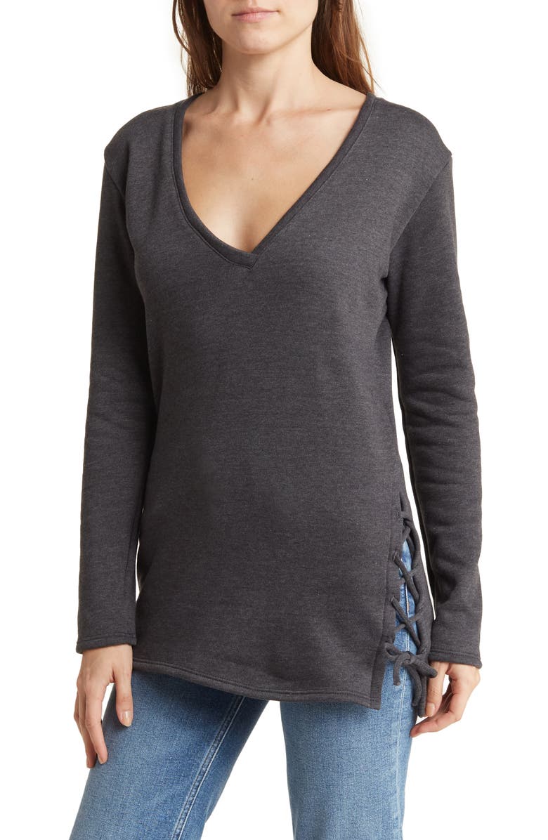 GO COUTURE Double Laced Tie Dye T-Shirt, Main, color, 