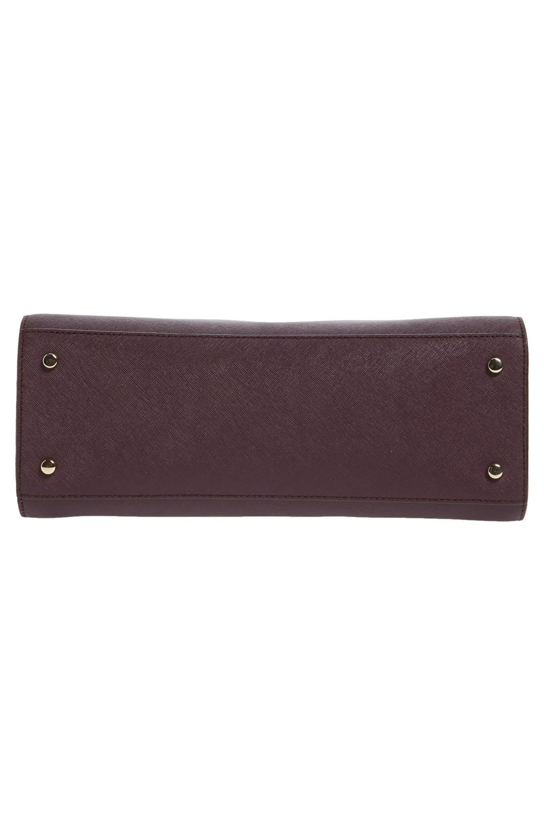 'cedar street - small jensen' leather tote, Alternate, color, MAHOGANY