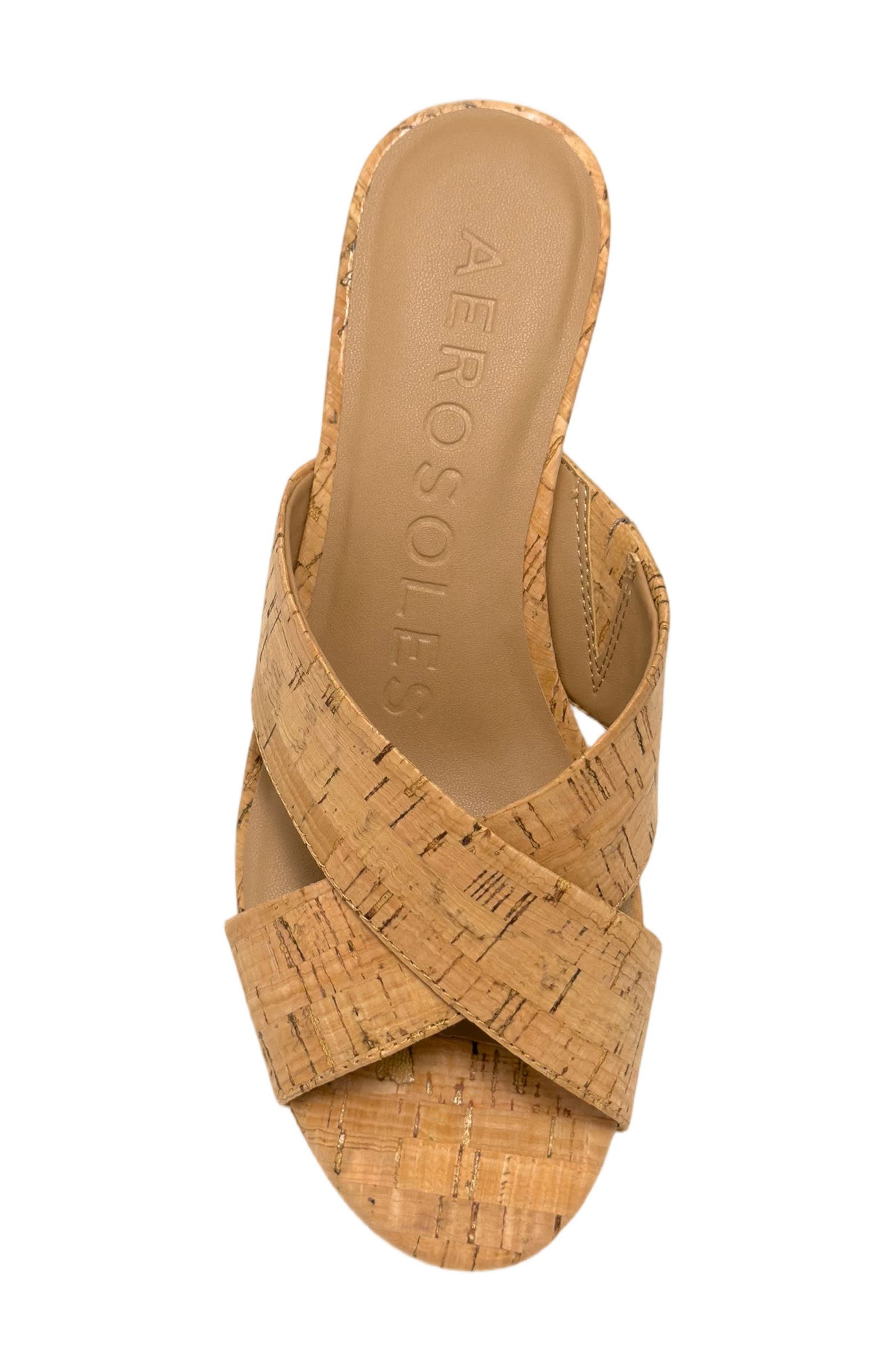 Aerosoles Cruis Platform Wedge Sandal, Alternate, color, Natural