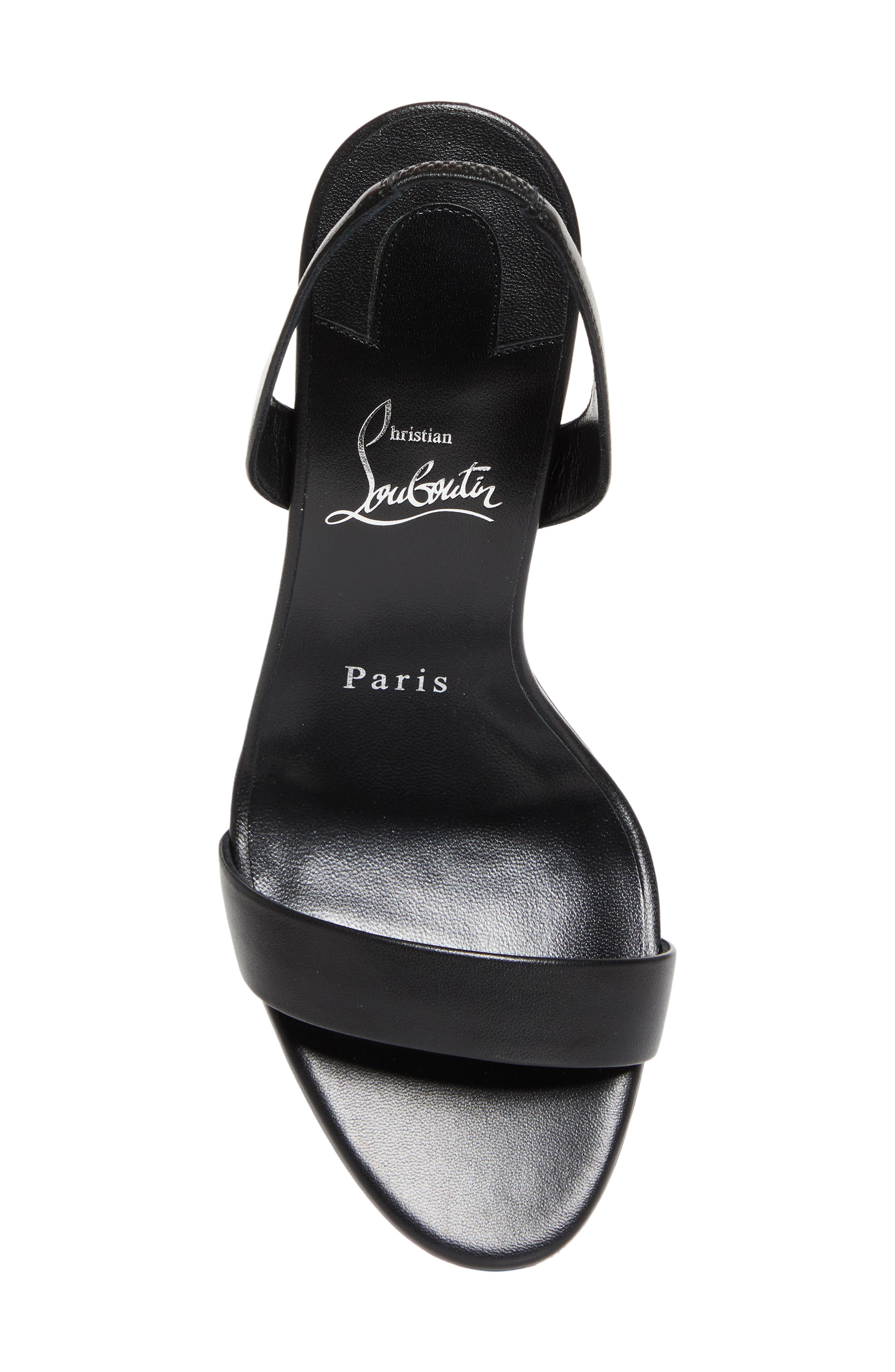 Christian Louboutin Marilyn Slingback Sandal, Alternate, color, B439 Black/ Lin Black