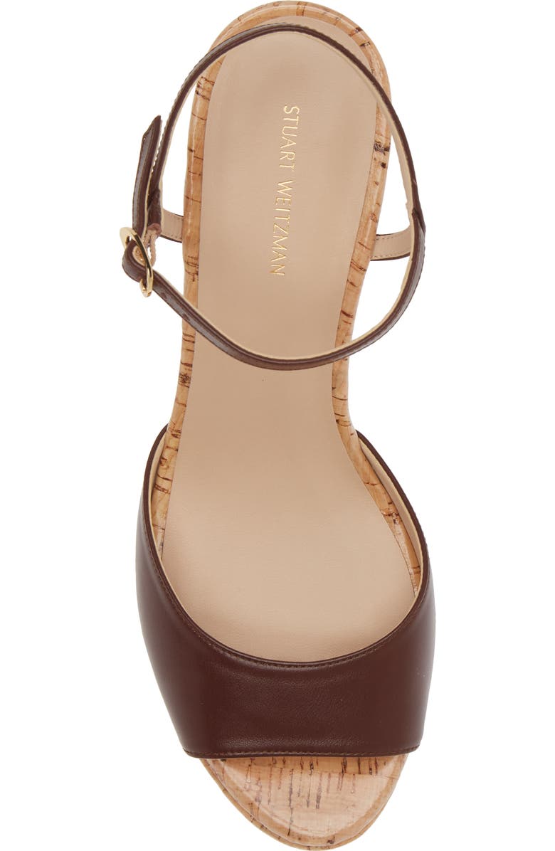 Stuart Weitzman Palmina Platform Wedge Sandal, Alternate, color, Mahogany