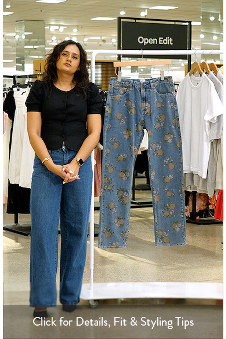 Bouquet Floral Print Jeans video