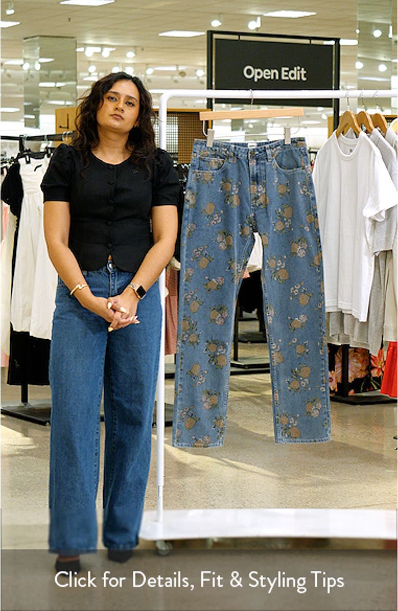 Bouquet Floral Print Jeans, sales video thumbnail
