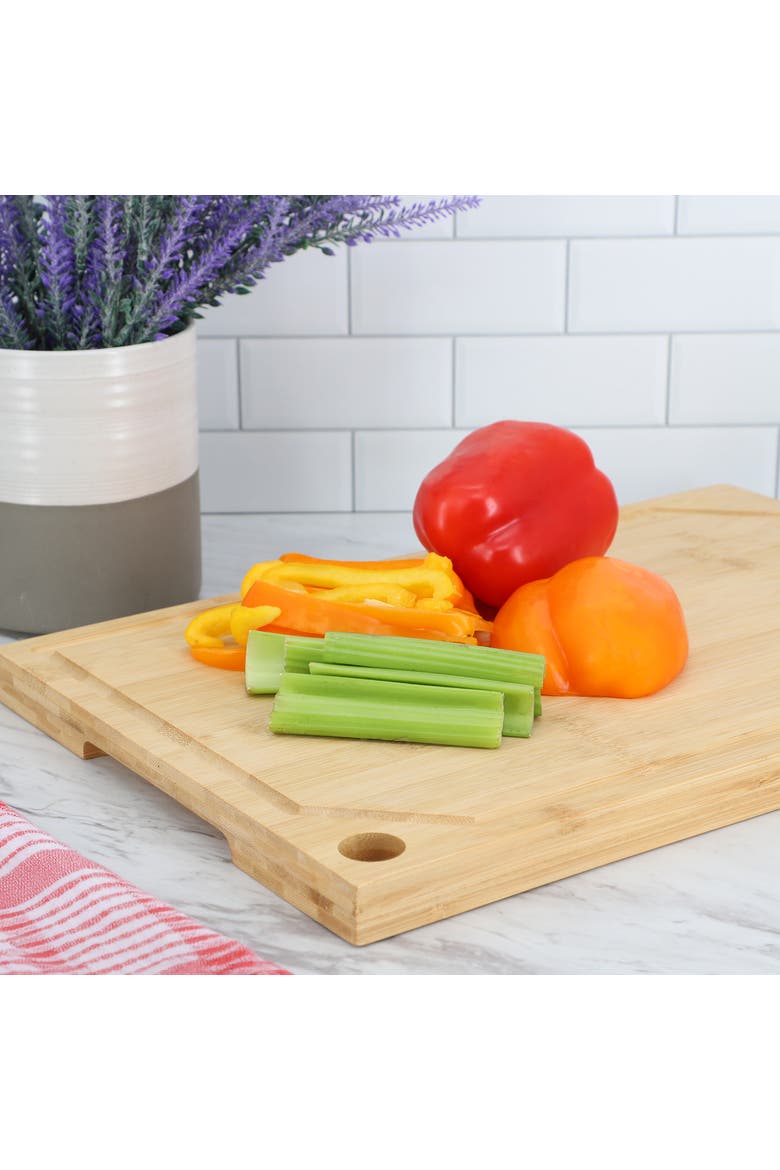 17.5 x 12 Inch Wood Cutting Board, Alternate, color, Bamboo