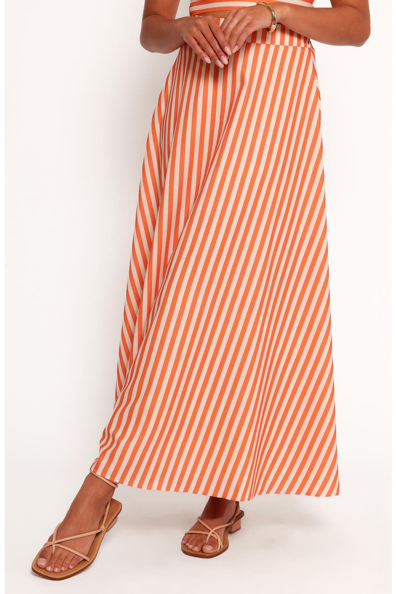 Serafina Stripe Crop Top & Maxi Skirt Set, Alternate, color, ORANGE BEIGE STRIPE