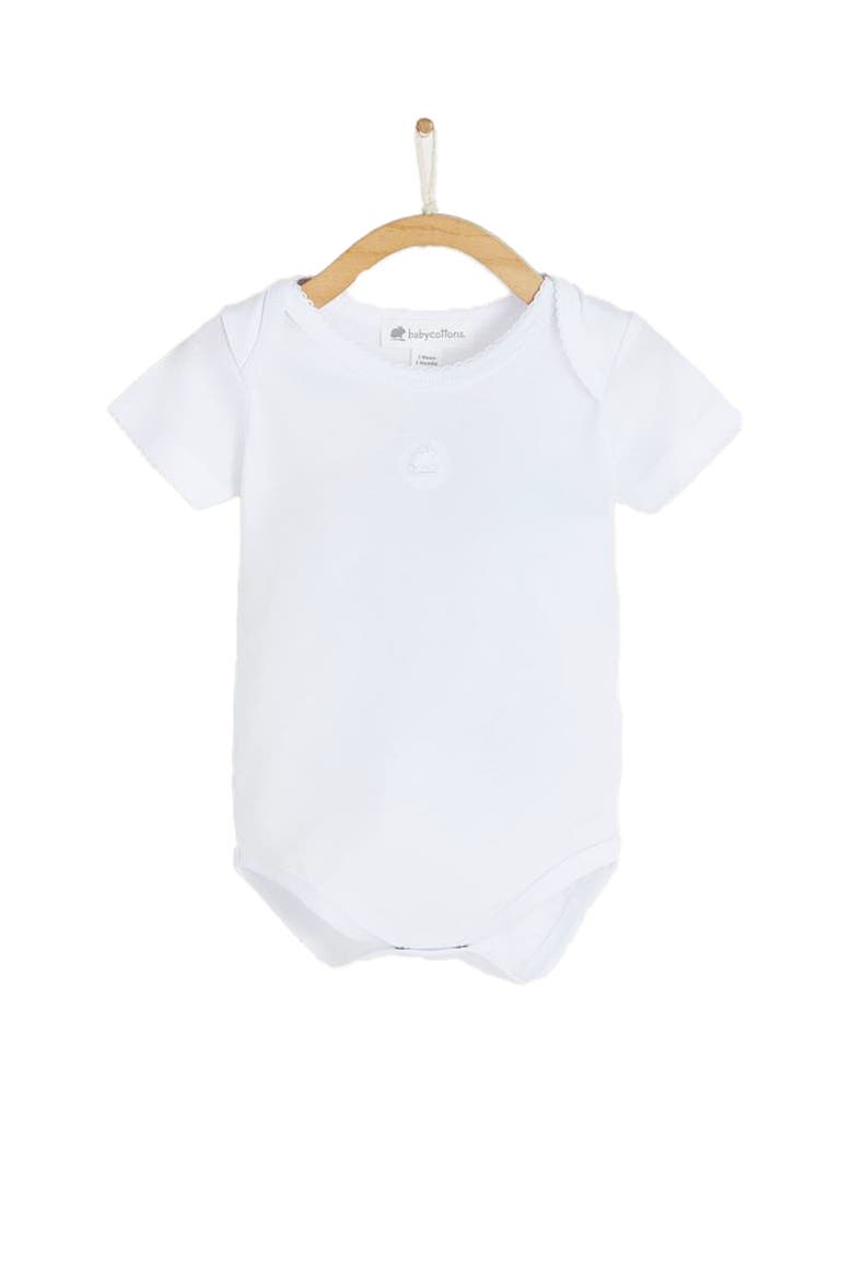 Logo Short Sleeve Bodysuit 2-Pack for Infant, Main, color, White