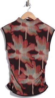 DKNY Funnel Neck Jersey Top