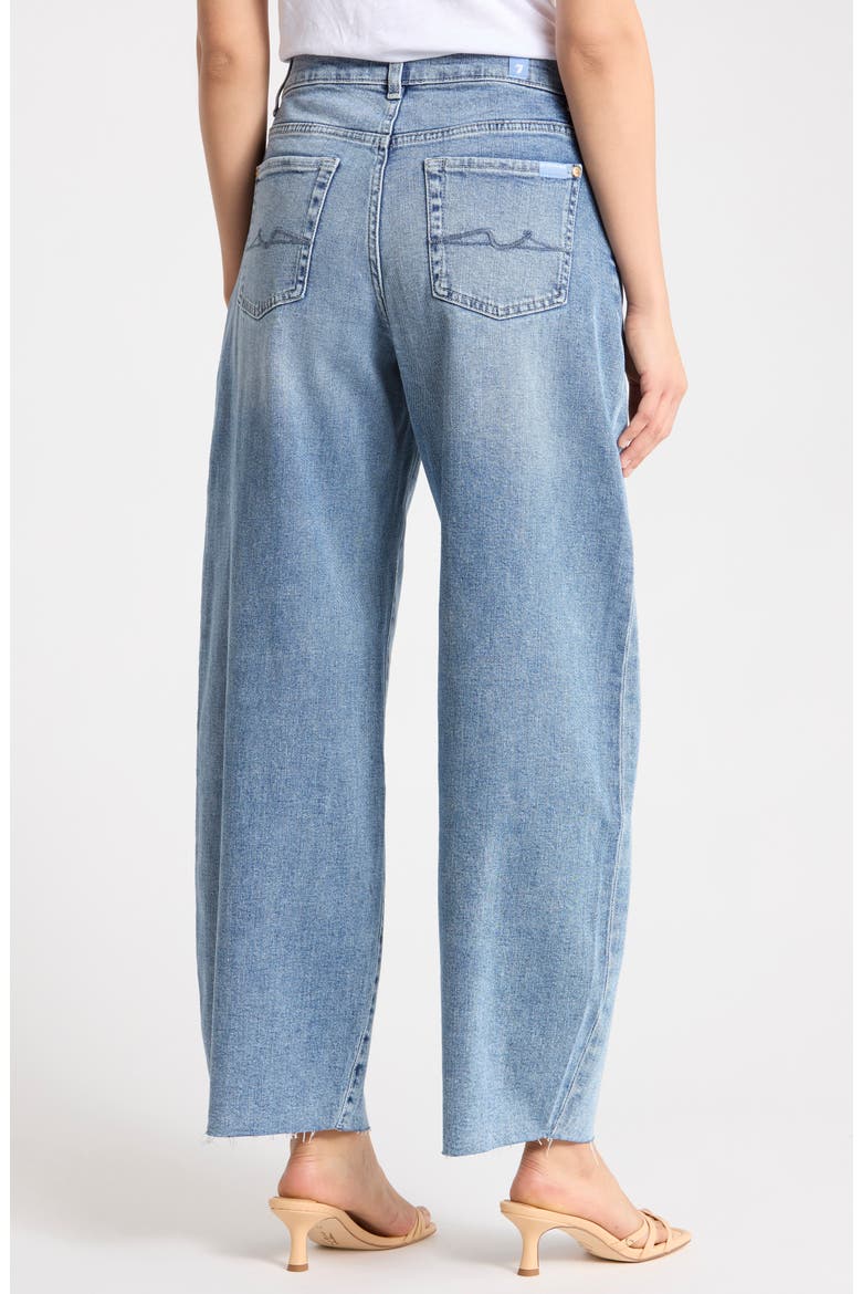 Bonnie High Waist Raw Hem Curvilinear Jeans, Alternate, color, NEWPORT BEACH