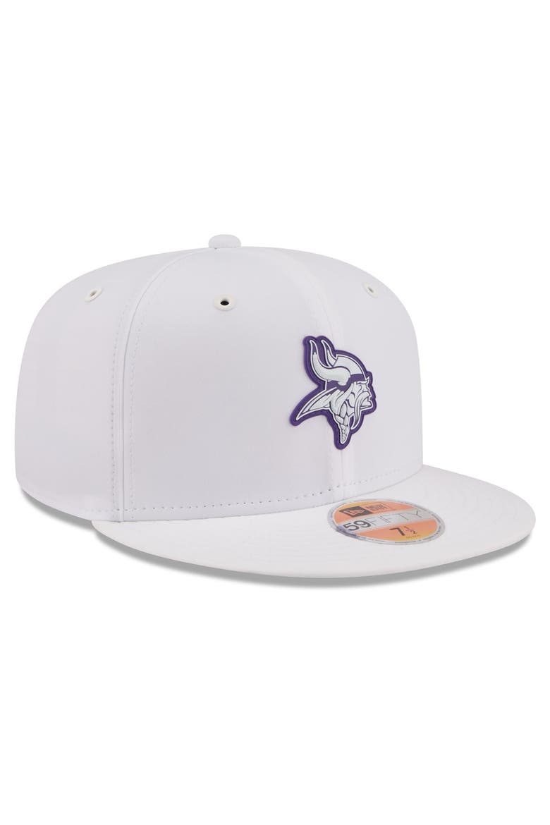 Men's New Era White Minnesota Vikings 2026 Sideline 59FIFTY Fitted Hat, Alternate, color, White