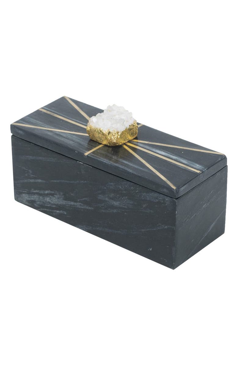 R16 HOME Amethyst Marble Box, Main, color, Black
