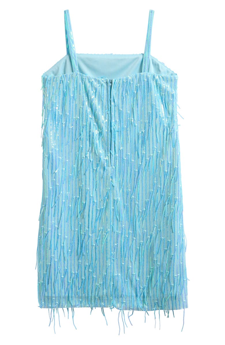 LOVE, NICKIE LEW Kids' Falling Sequins Dress, Alternate, color, Sea Green