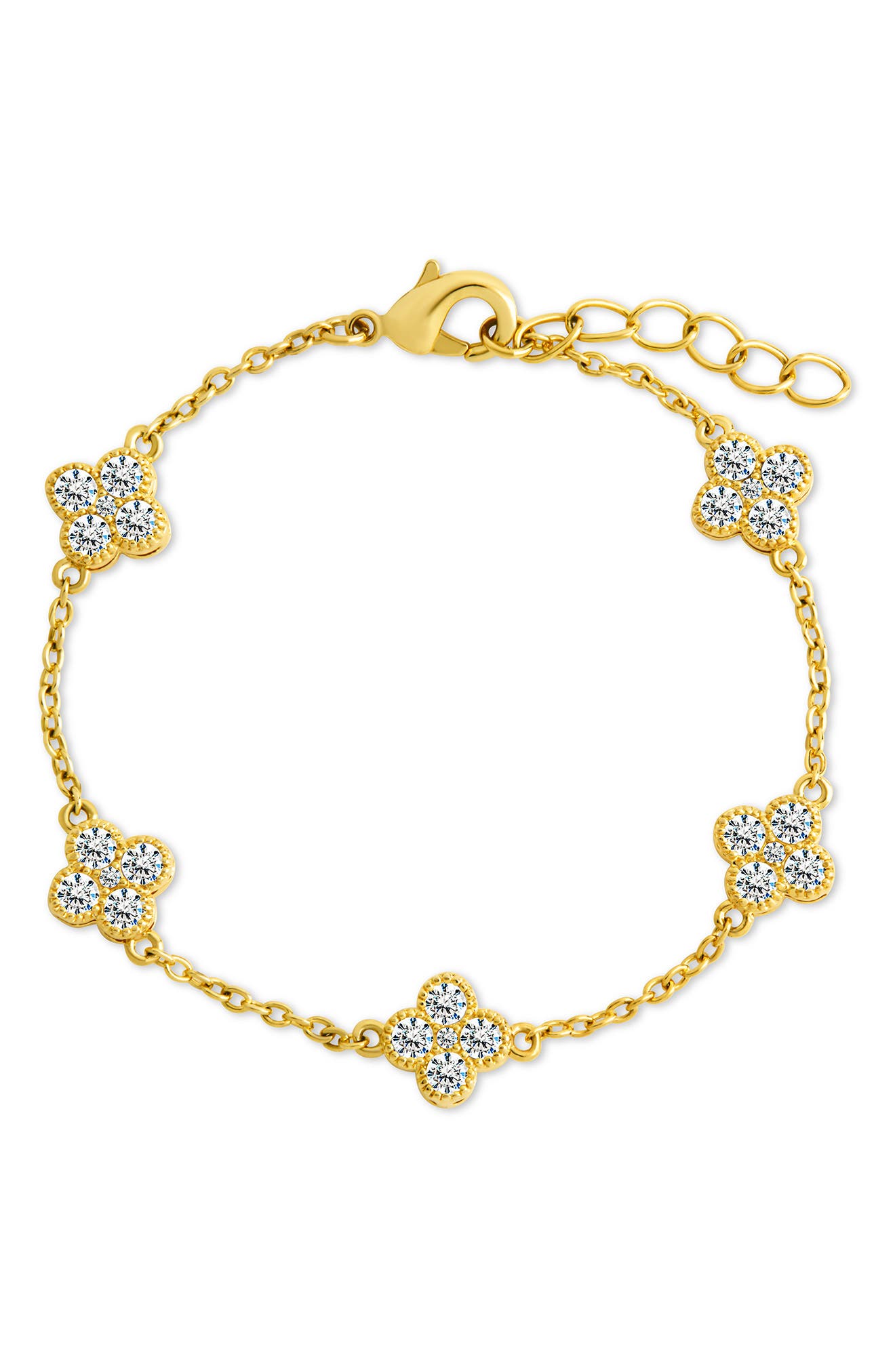 Sterling Forever Vesna Petal Station Bracelet