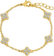 Sterling Forever Vesna Petal Station Bracelet