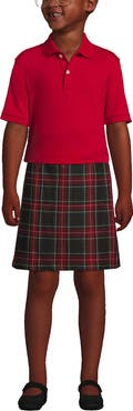 Lands' End School Uniform Kids Short Sleeve Interlock Polo Shirt