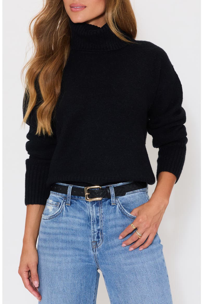 Turtleneck Sweater, Alternate, color, BLACK