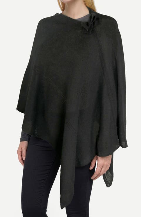Cashmere Bow Poncho