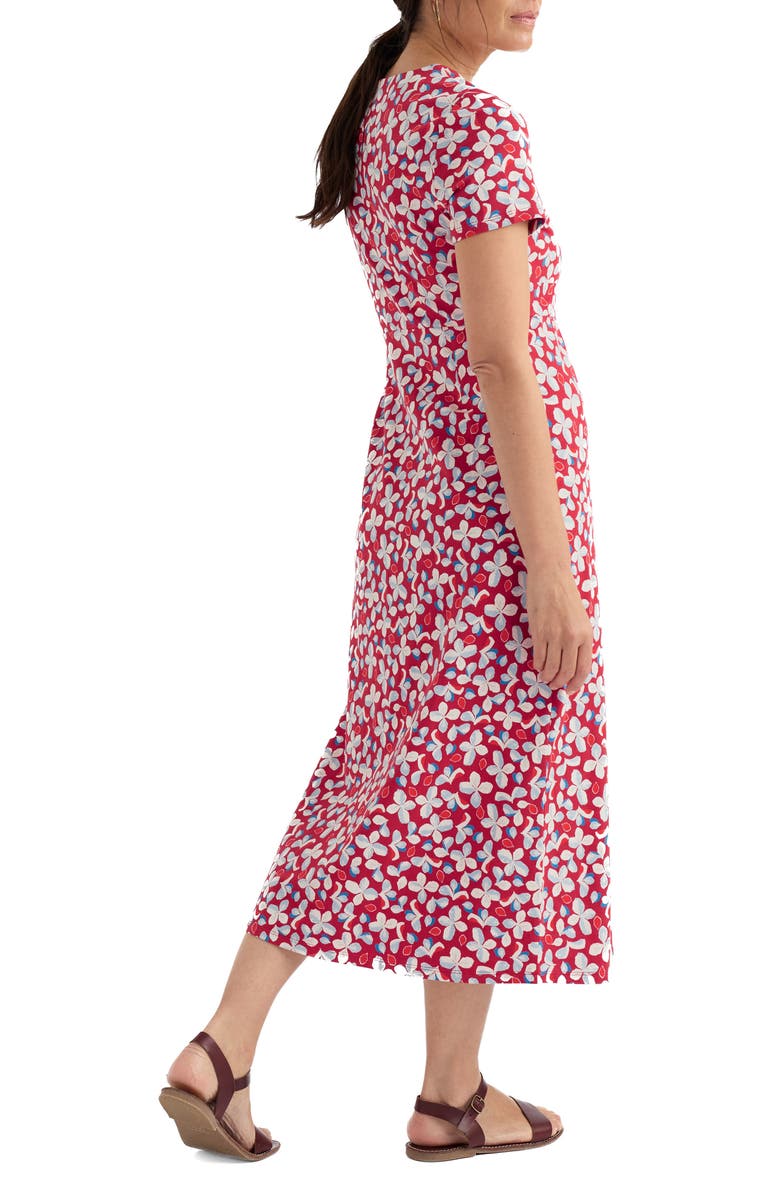 Seasalt Cornwall Seed Packet Floral Stretch Organic Cotton Midi Dress, Alternate, color,