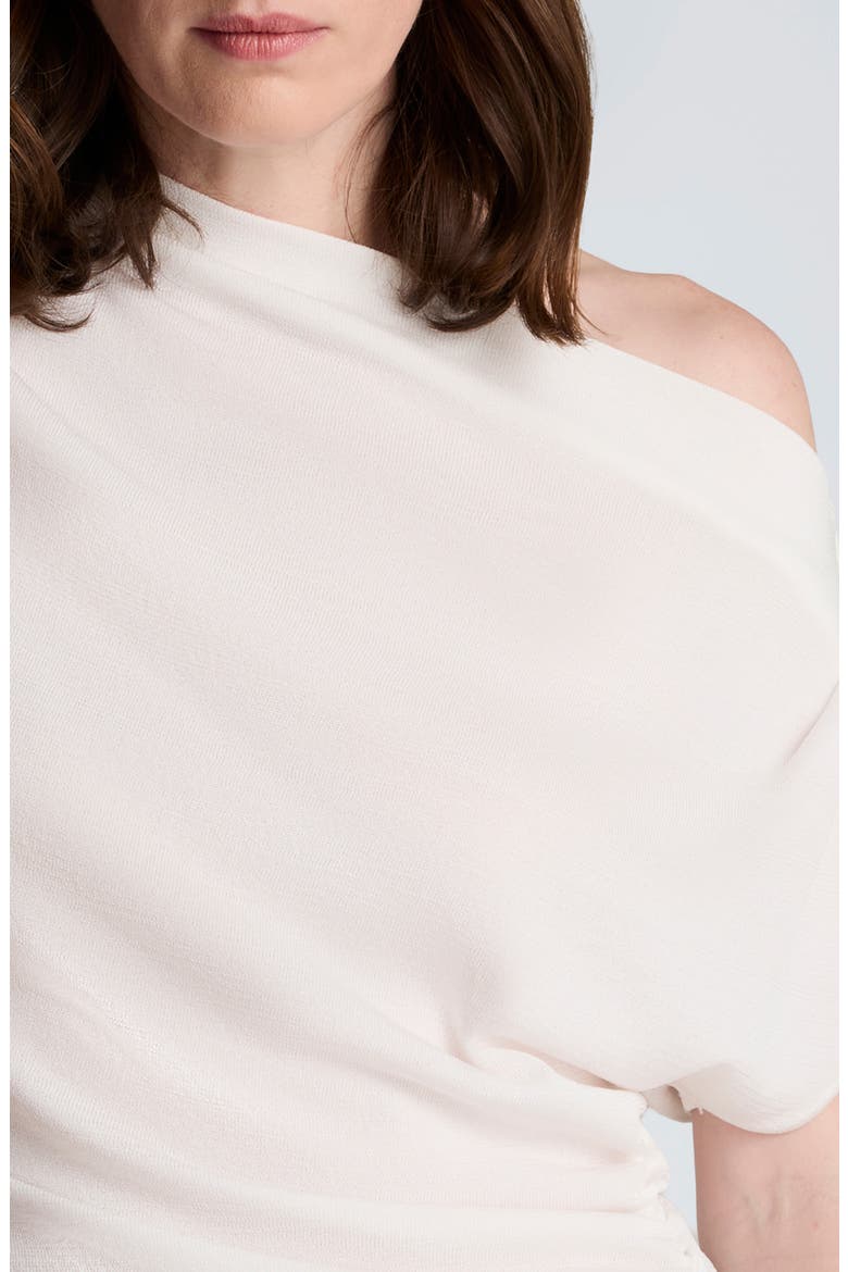 Asymmetric Hem One-Shoulder Sweater, Alternate, color, PURE WHITE