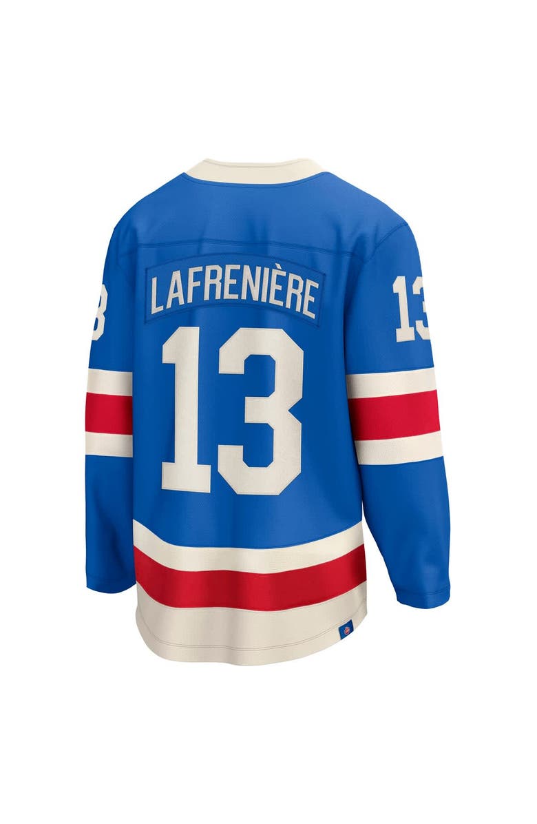 FANATICS Men's Fanatics Alexis Lafreniere Blue New York Rangers Centennial Breakaway Jersey, Alternate, color,