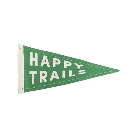 Camp Explorer Happy Trails Canvas Pennant