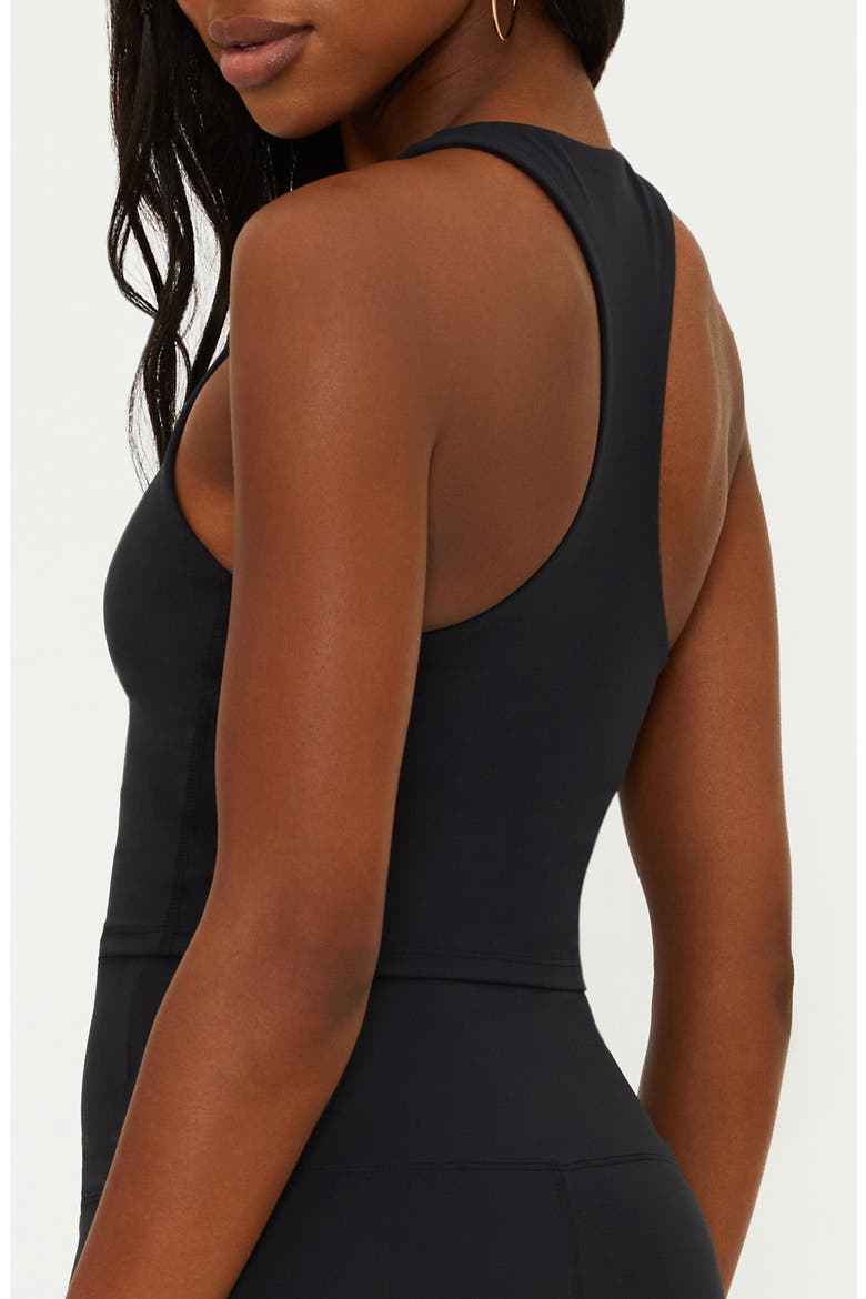 Yara Racerback Crop Top, Alternate, color, BLACK