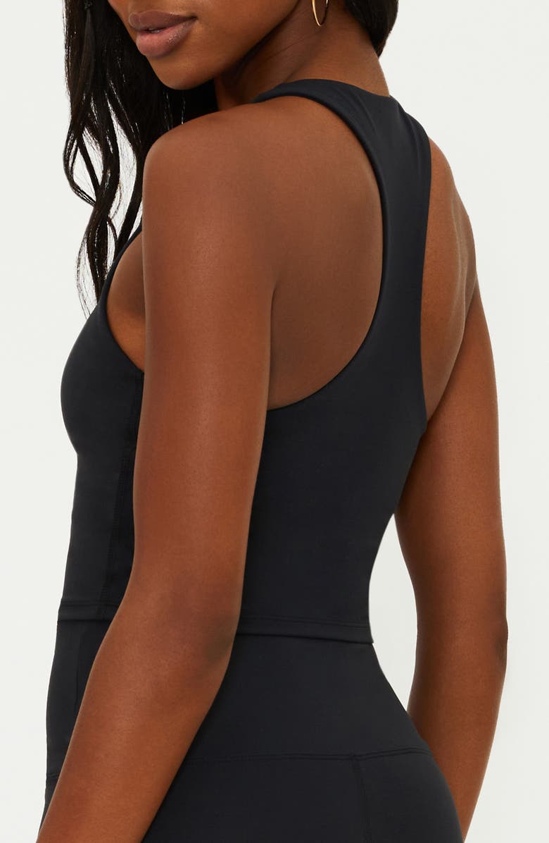 Beach Riot Yara Racerback Crop Top, Alternate, color, Black