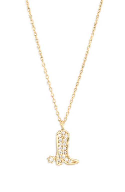 BP. BP. CRYSTAL COWBOY BOOT PENDANT NECKLACE
