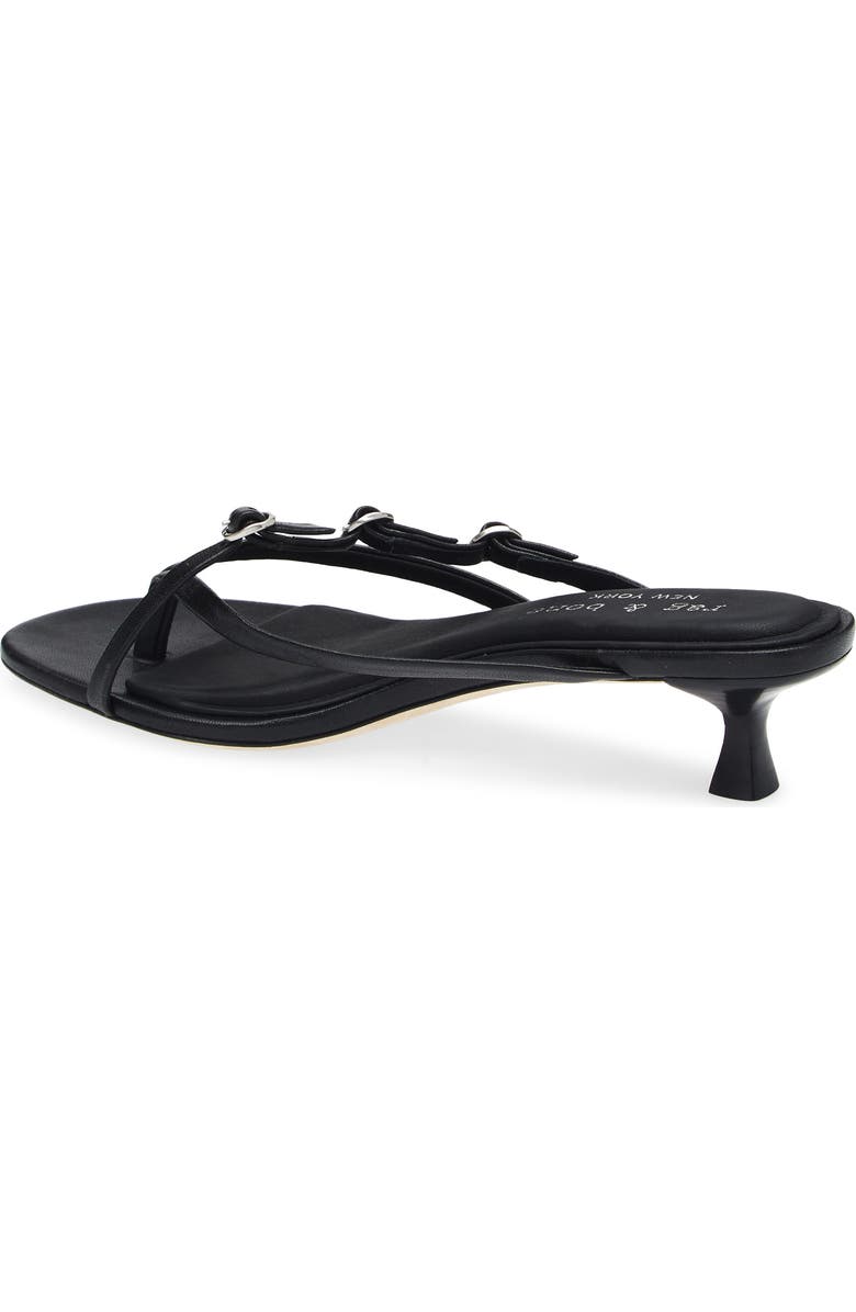 rag & bone Sammie Buckle Kitten Heel Slide Sandal, Alternate, color, Black
