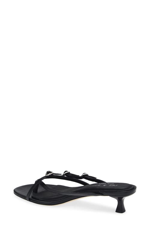 Rag & Bone Sammie Leather Buckle Kitten-heel Sandals